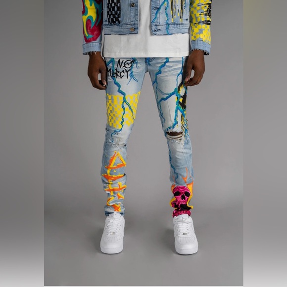 GFTD (LIGHTNING DENIM BLUE JEANS - Picture 3 of 3